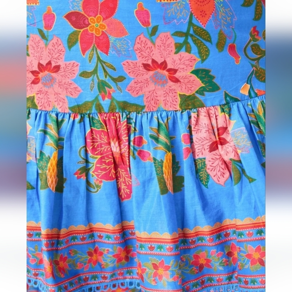 FARM Rio Blue Tropical Tapestry Mini Skirt - Picture 4 of 9